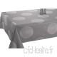 Nappe anti-taches Cercles gris - taille : Rectangle 150x300 cm - B076JG49YL
